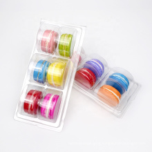 Custom food grade clear plastic 6 cookie macaron blister tray clamshell packaging